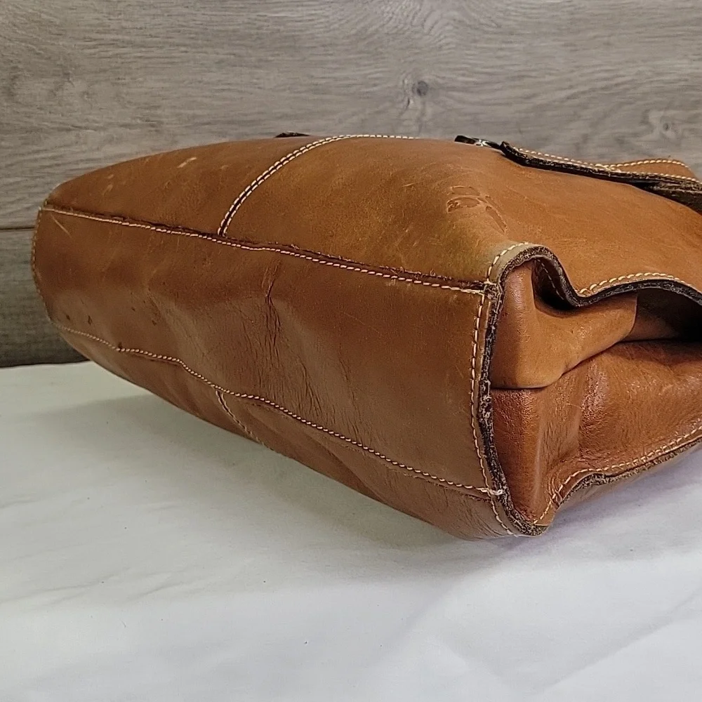 Patricia Nash Brown Tooled Leather Tote Bag